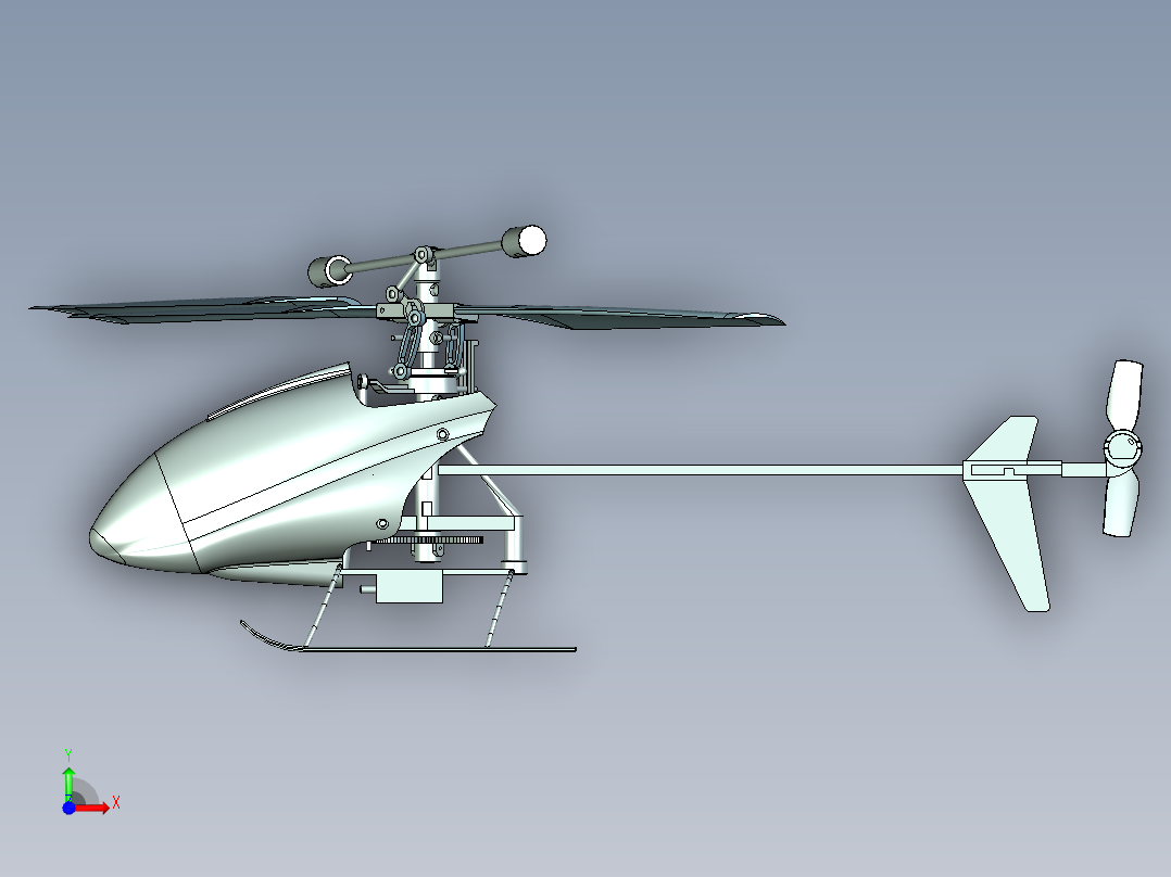 V911遥控直升机模型前视图