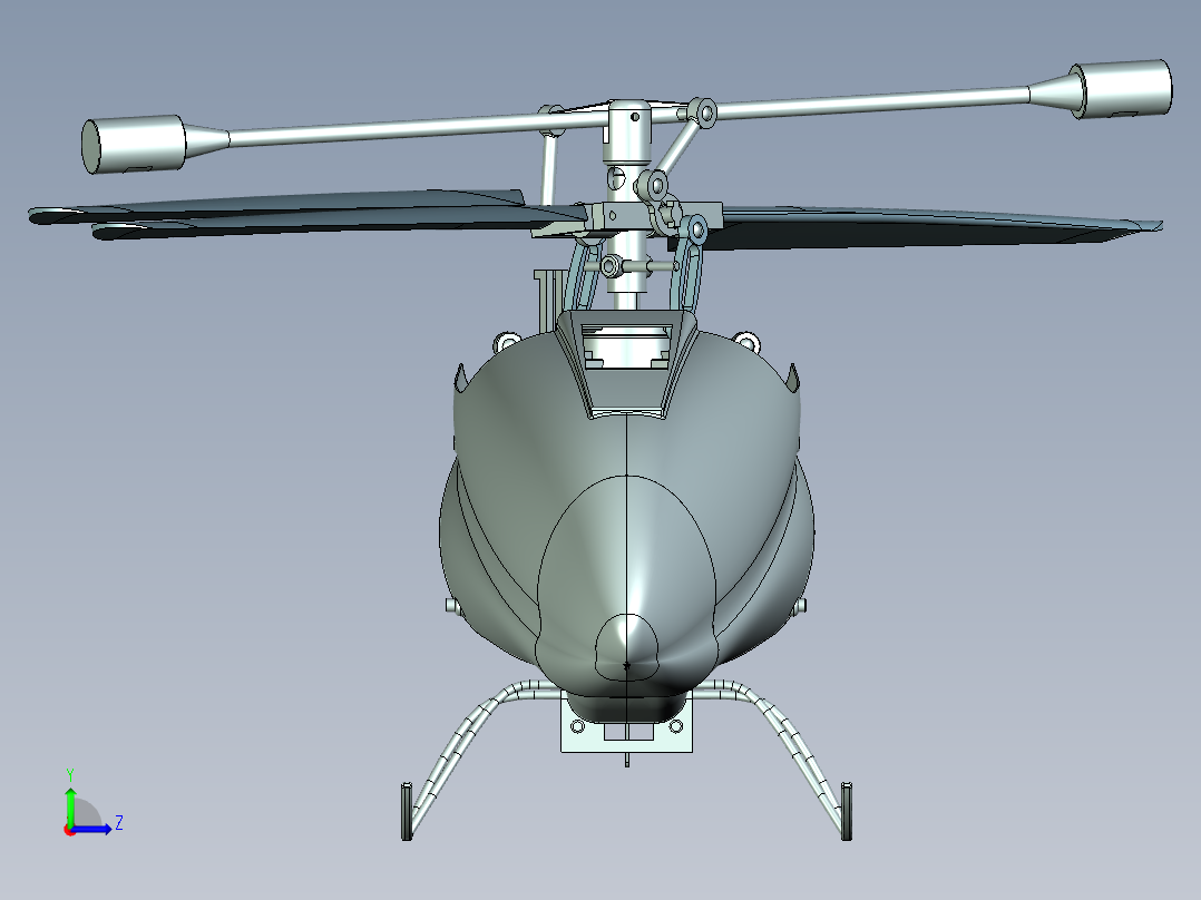V911遥控直升机模型左视图