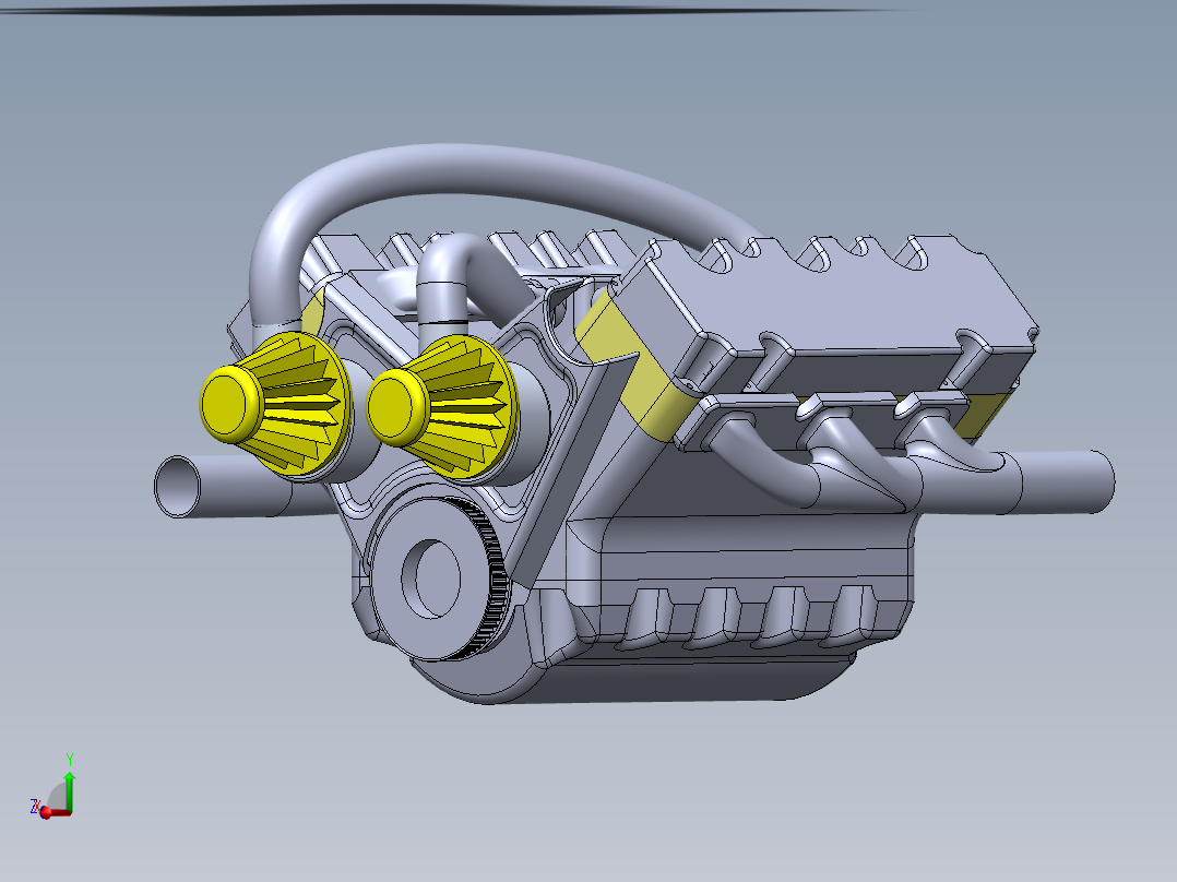 motor-v6六缸发动机简易主视图