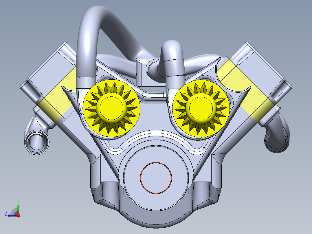 motor-v6六缸发动机简易右视图