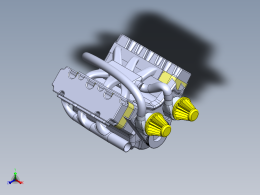 motor-v6六缸发动机简易正等轴测缩略图