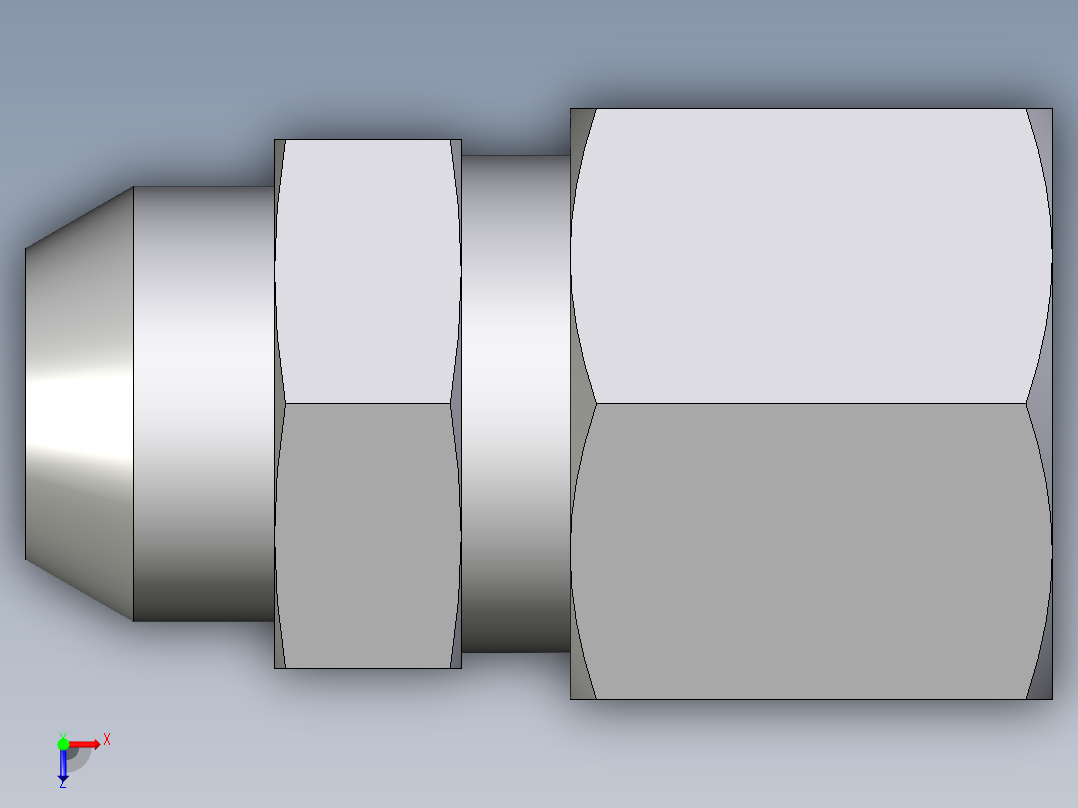卡套式工业通用硬管接头EO_Weld_connector_AS10L俯视图
