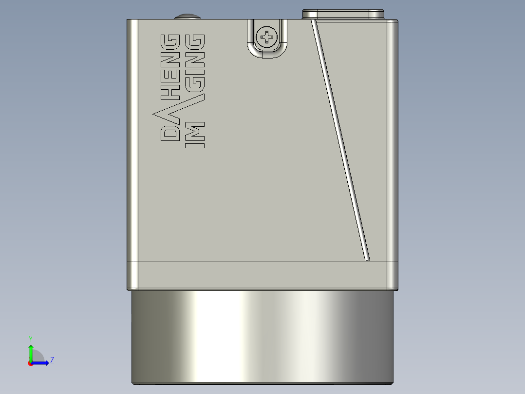 大恒相机镜头Daheng_MER-U3-L_3D_Drawing (1)多系列图纸左视图