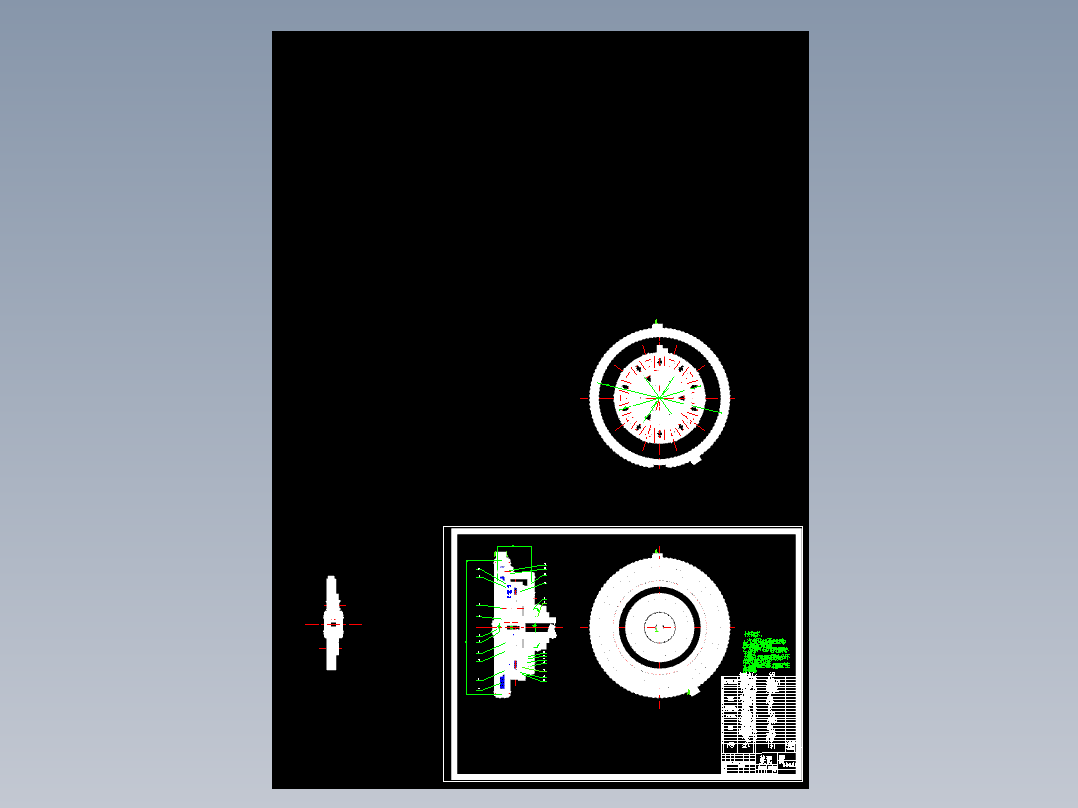 推式膜片弹簧离合器总成（二维图+说明书）