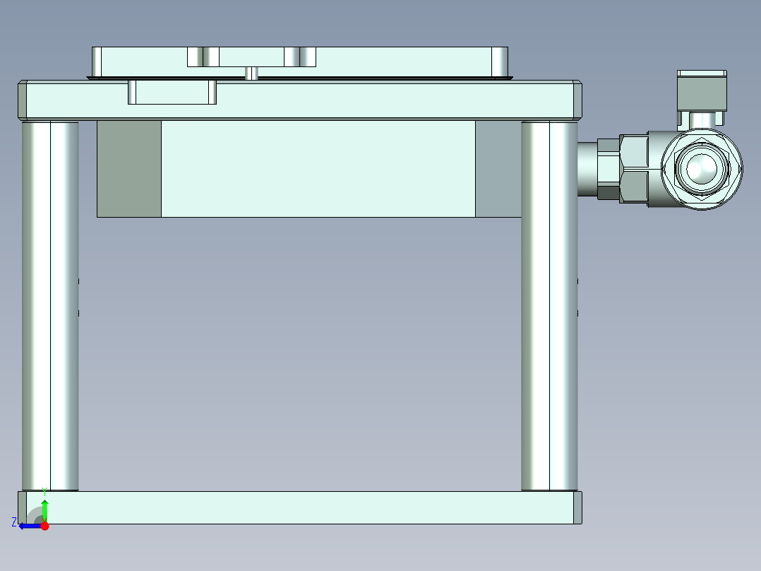 C15C-cnc2笔记本CNC工装夹具三维模型-0823右视图