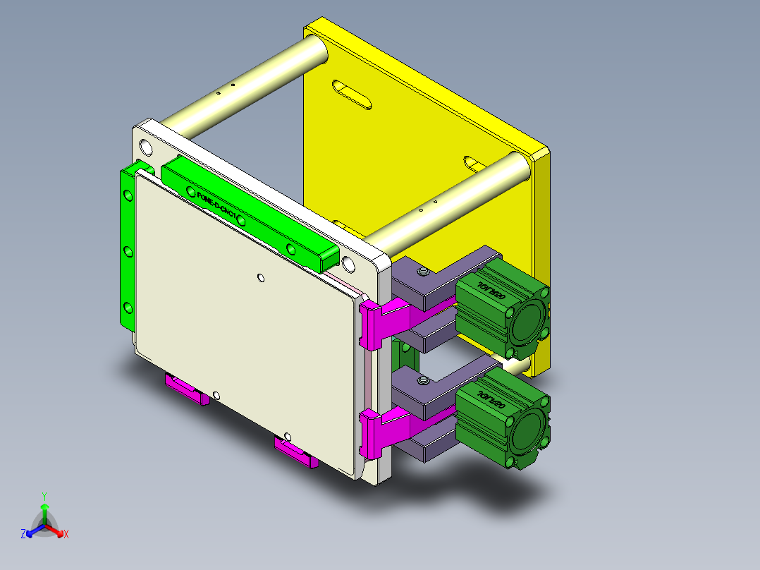 FONE-D-笔记本CNC工装夹具三维模型CNC1-0807主视图