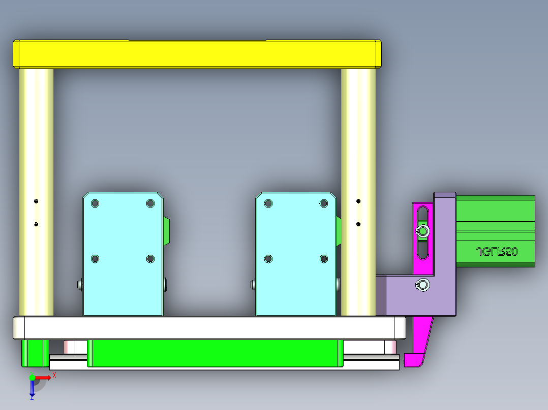FONE-D-笔记本CNC工装夹具三维模型CNC1-0807俯视图