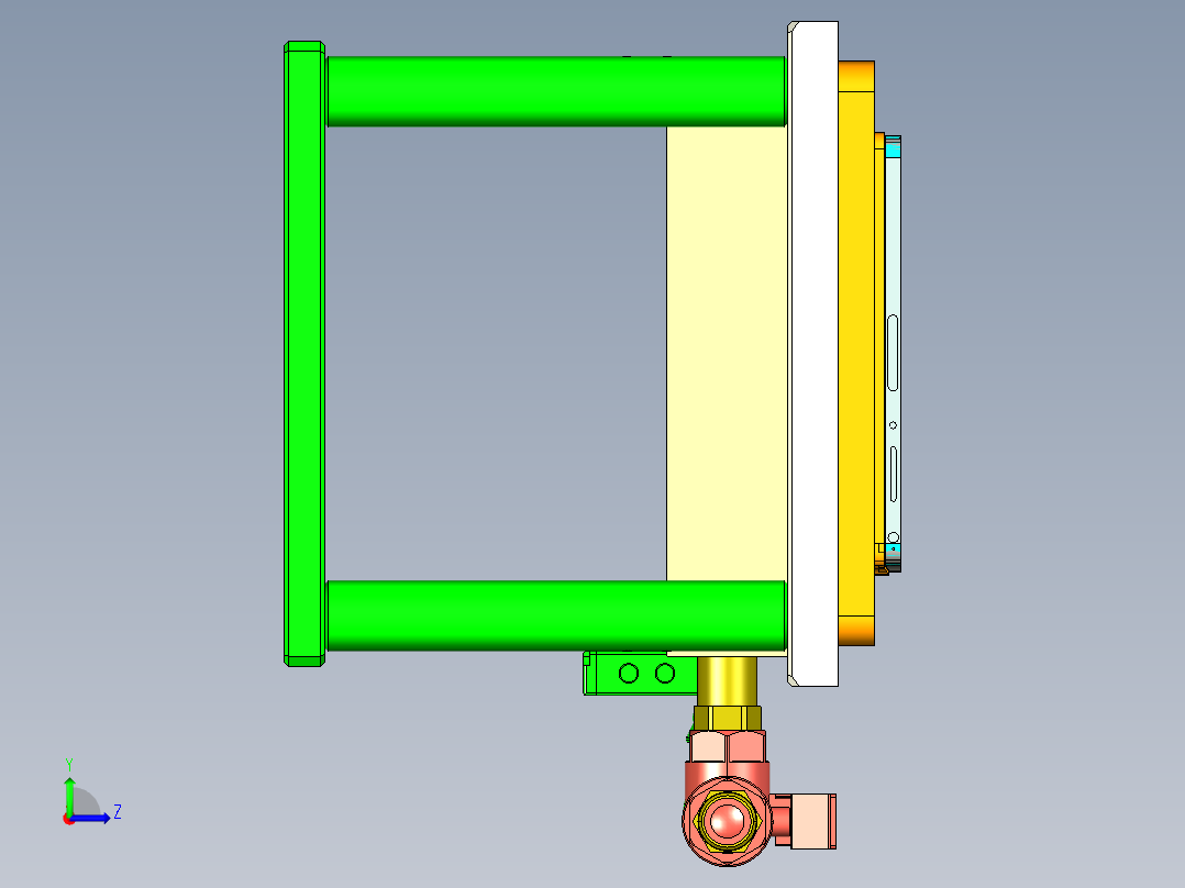 FONE-D-笔记本CNC工装夹具三维模型CNC3左视图