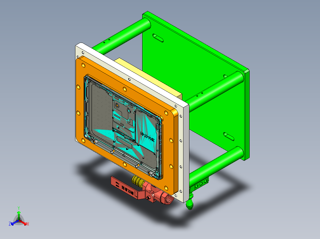 FONE-D-笔记本CNC工装夹具三维模型CNC3正等轴测图