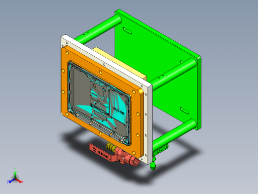 FONE-D-笔记本CNC工装夹具三维模型CNC3正等轴测缩略图
