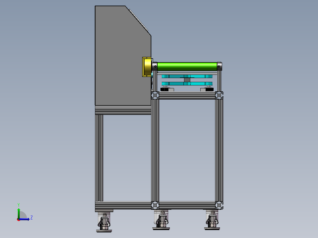 流水线自动称重机sw18可编辑左视图