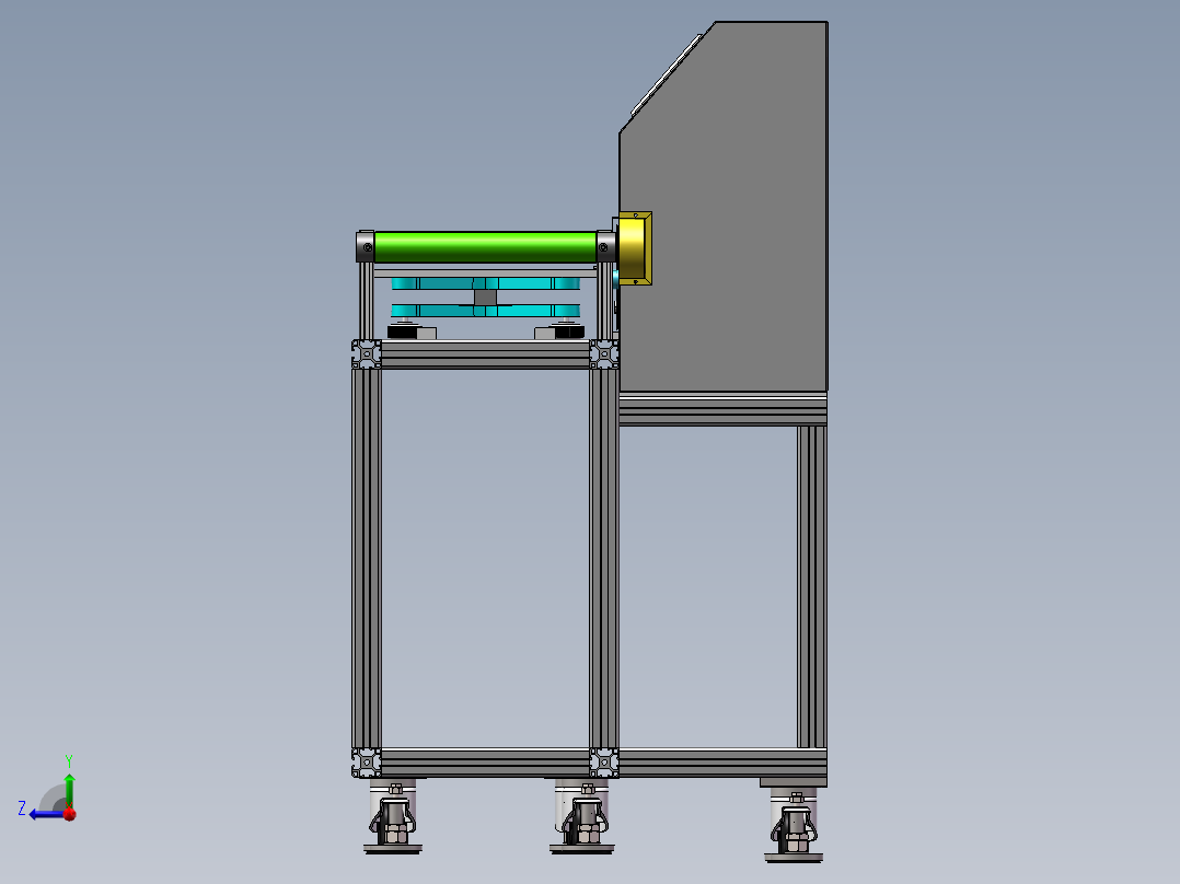 流水线自动称重机sw18可编辑右视图