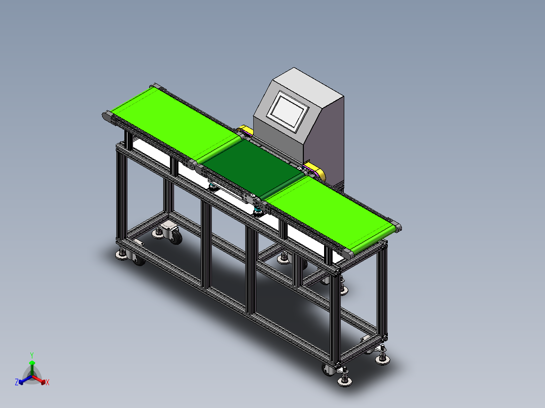 流水线自动称重机sw18可编辑正等轴测图