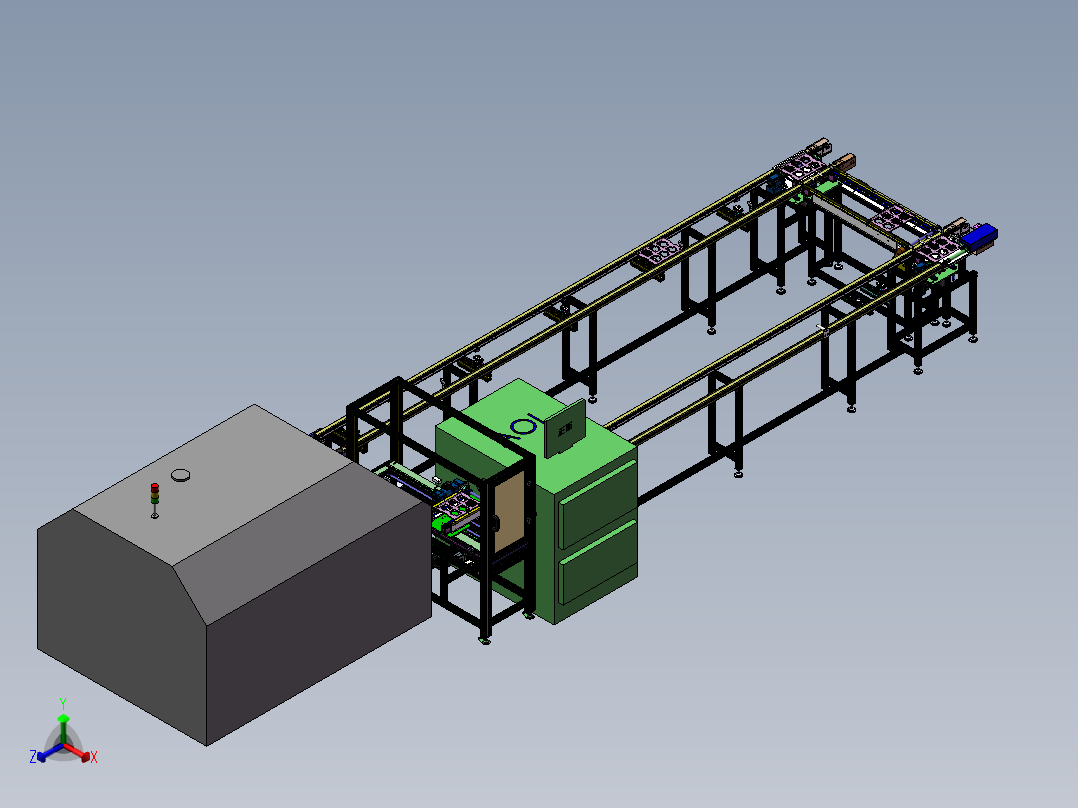 循环线体sw20可编辑正等轴测图