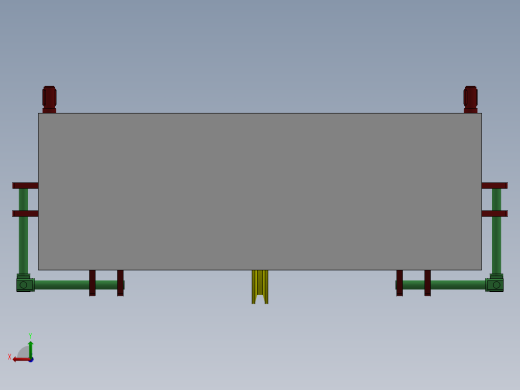驱动两个远距离轴反向旋转的机构后视缩略图