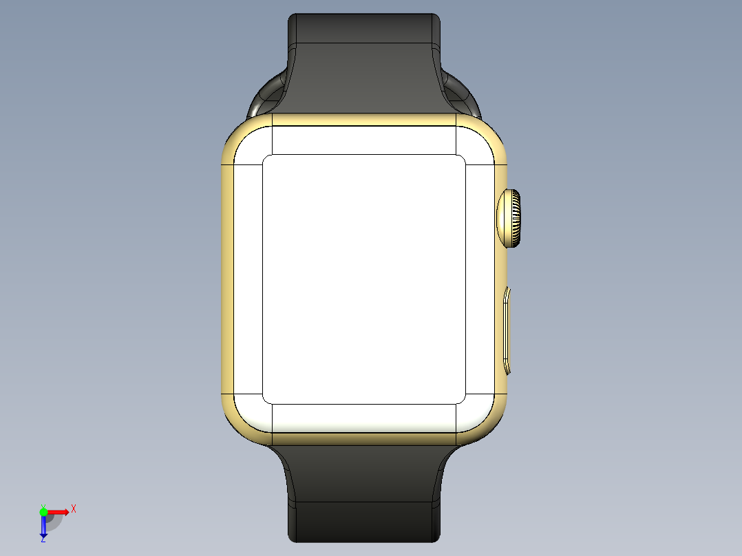 42mm苹果智能手表(多格式)外型俯视图