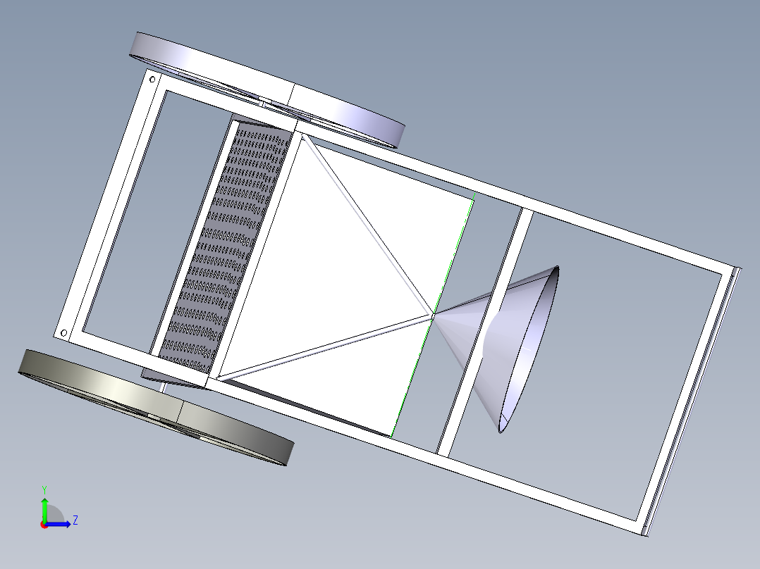 除草施肥机的设计 3d机械模型图纸 Catia STEP左视图