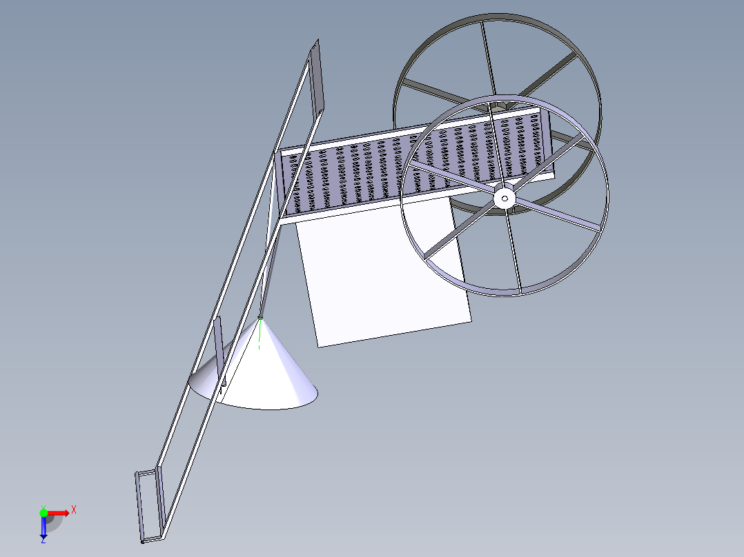 除草施肥机的设计 3d机械模型图纸 Catia STEP俯视图