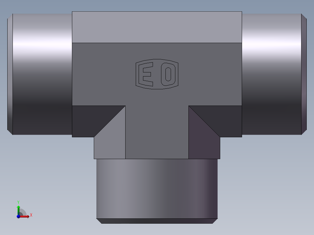 AC+AD 三通接头 T、AD-30前视图