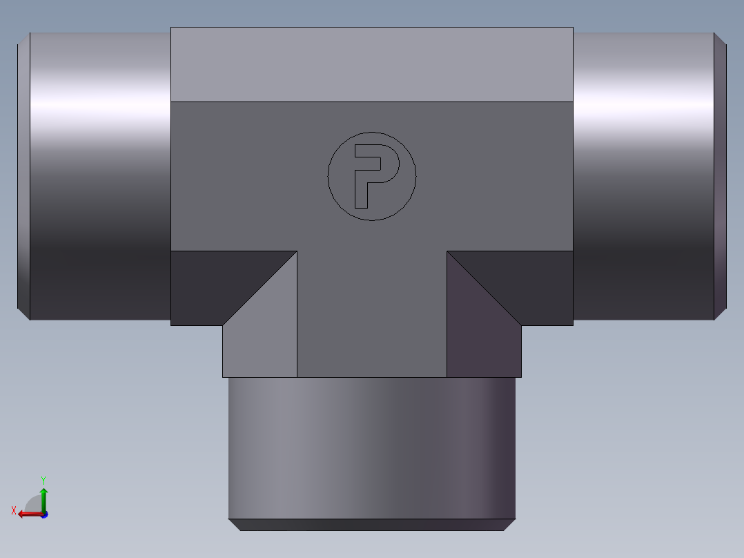 AC+AD 三通接头 T、AD-30后视图