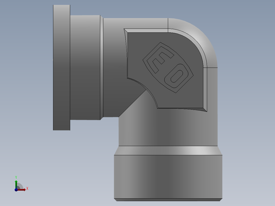 法兰接头、1DFL9-52-24前视图