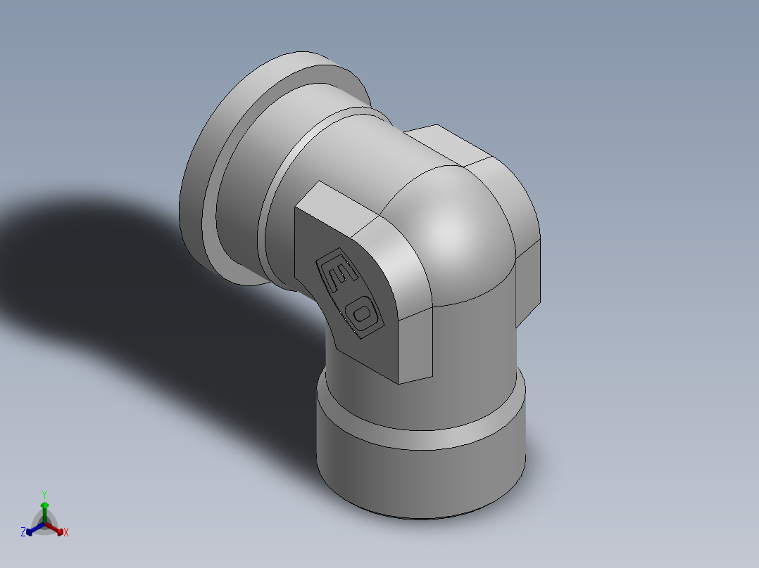 法兰接头、1DFL9-52-24正等轴测图