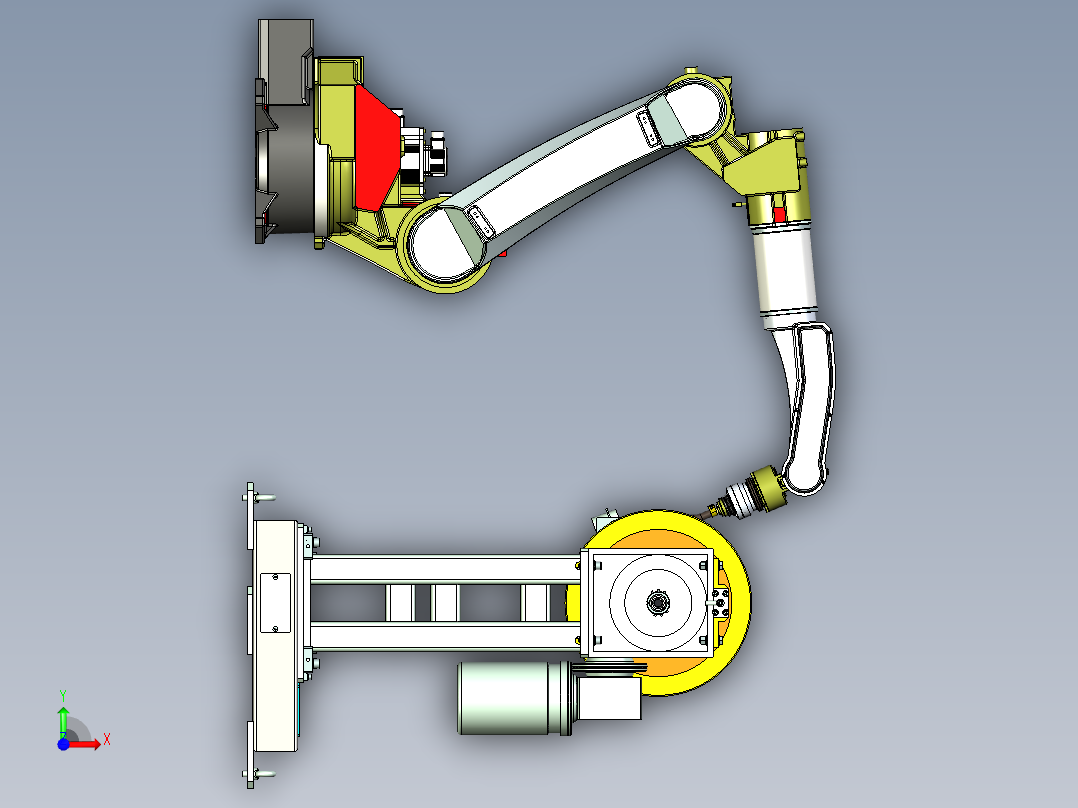 长间距大扭矩单轴变位机设计前视图