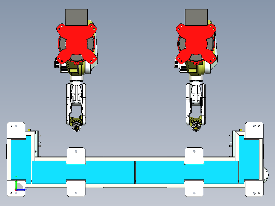 长间距大扭矩单轴变位机设计左视图