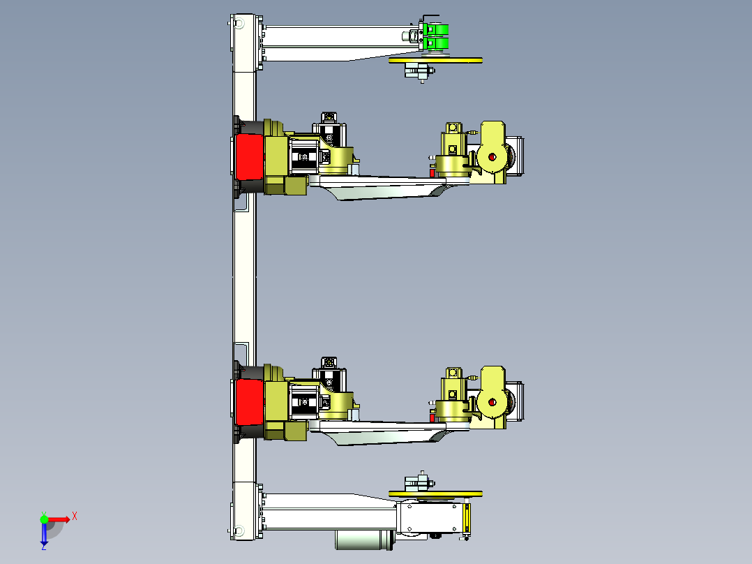 长间距大扭矩单轴变位机设计俯视图