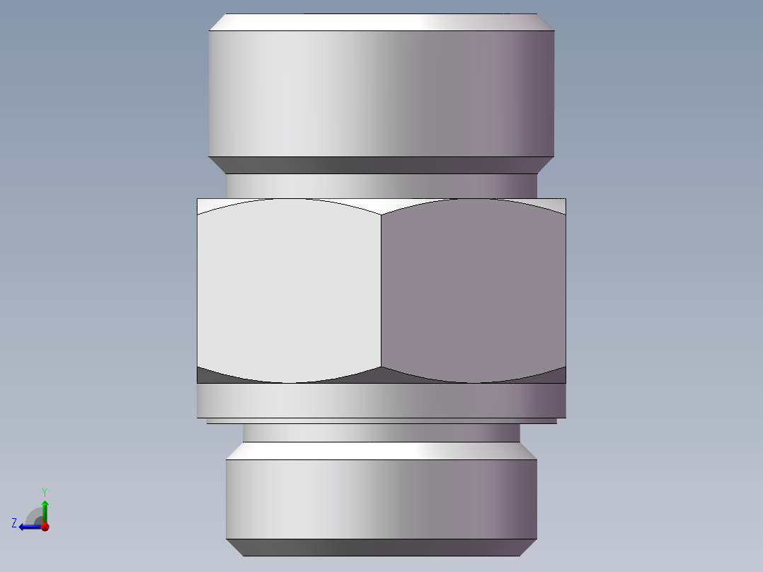 公制螺纹ED密封、1DM-30-27WD右视图