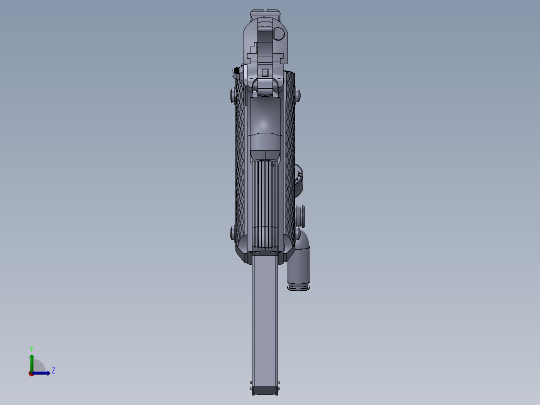 手枪左轮冲锋枪老式狙击步枪设计3D图纸Colt M1911-A1 Redux Semi-Automatic Pistol SW左视图