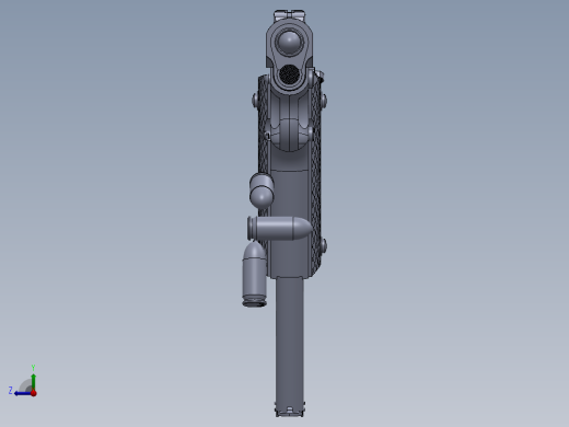 手枪左轮冲锋枪老式狙击步枪设计3D图纸Colt M1911-A1 Redux Semi-Automatic Pistol SW右视缩略图