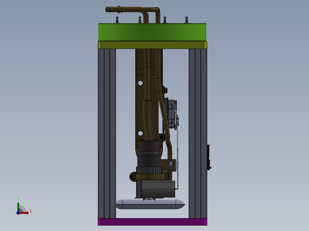 油泵法兰插头压装治具前视图