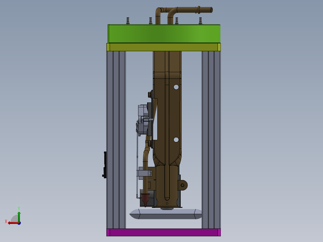 油泵法兰插头压装治具后视图