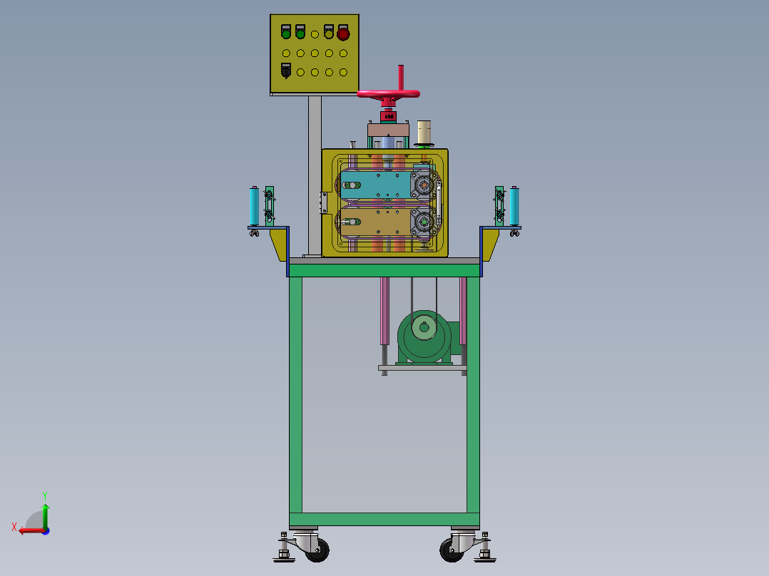 牵引机设备后视图