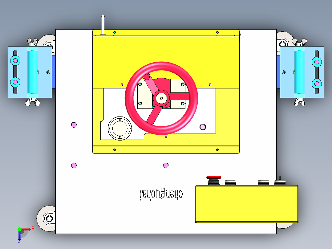 牵引机设备俯视图