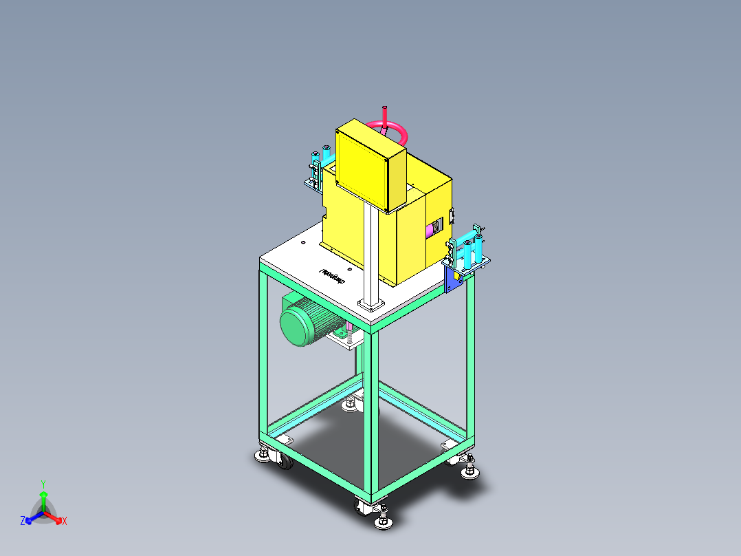 牵引机设备正等轴测图