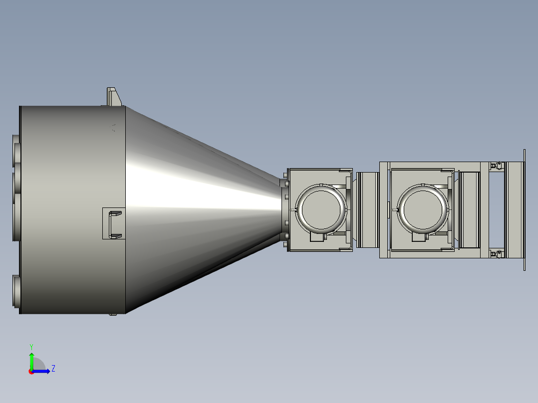 精确稳定的饲料配料系统左视图