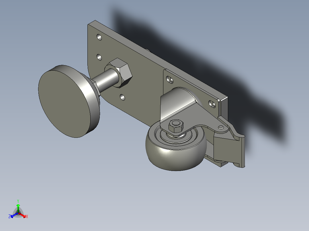 40-80R型材脚轮脚杯组件