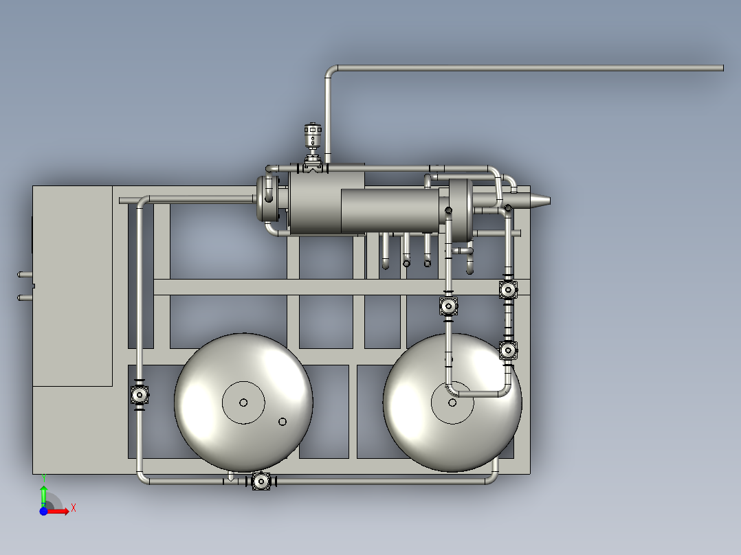 全自动清洗系统专用清洗罐前视图