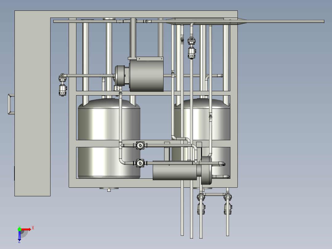 全自动清洗系统专用清洗罐俯视图