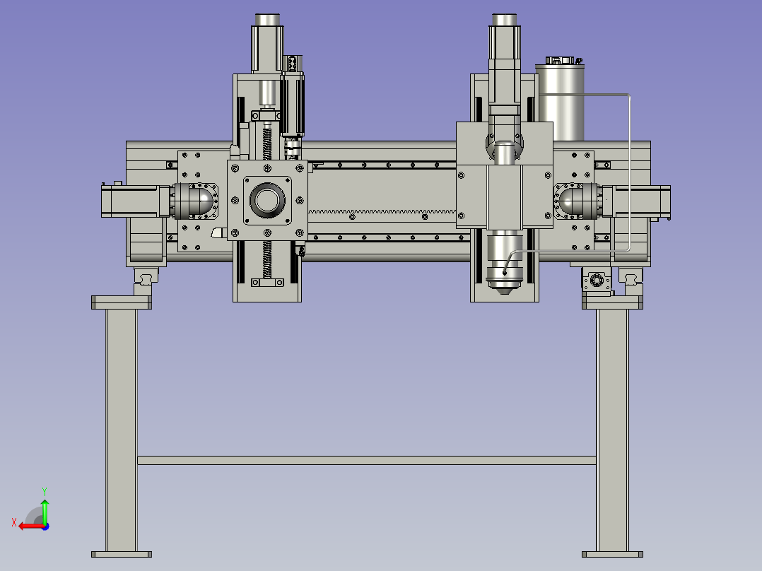 框架式伺服滚珠丝杆机构后视图
