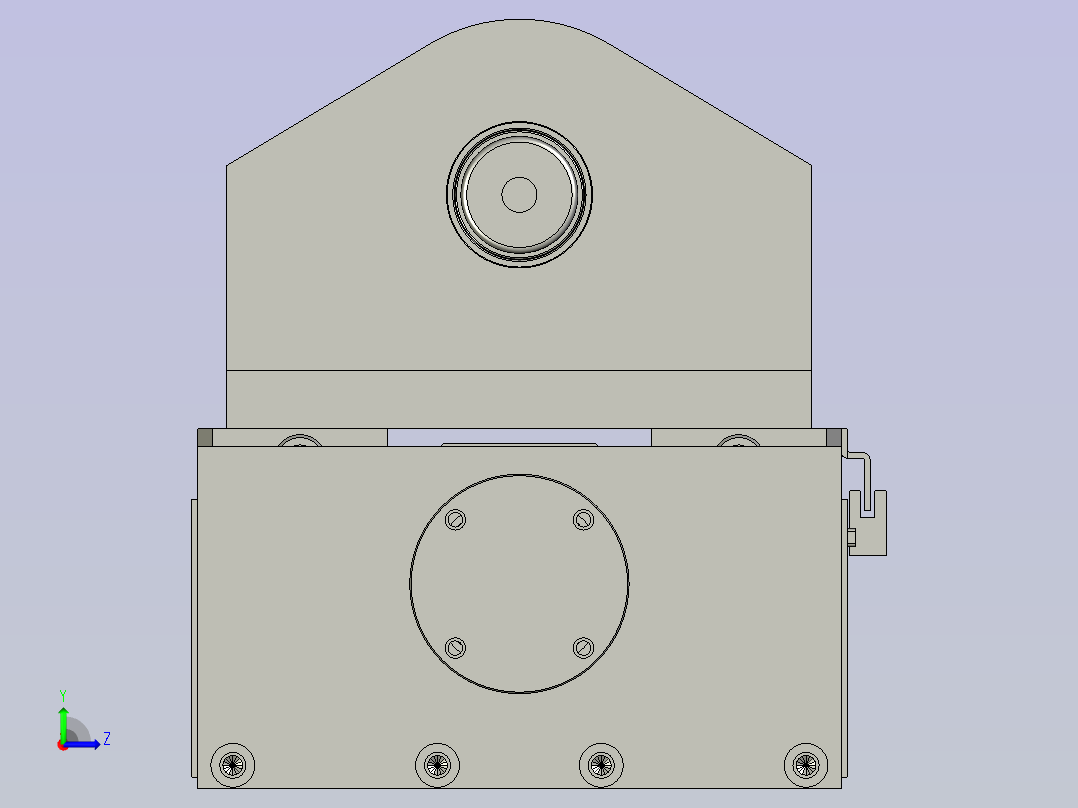 伺服钻削机构单侧左视图