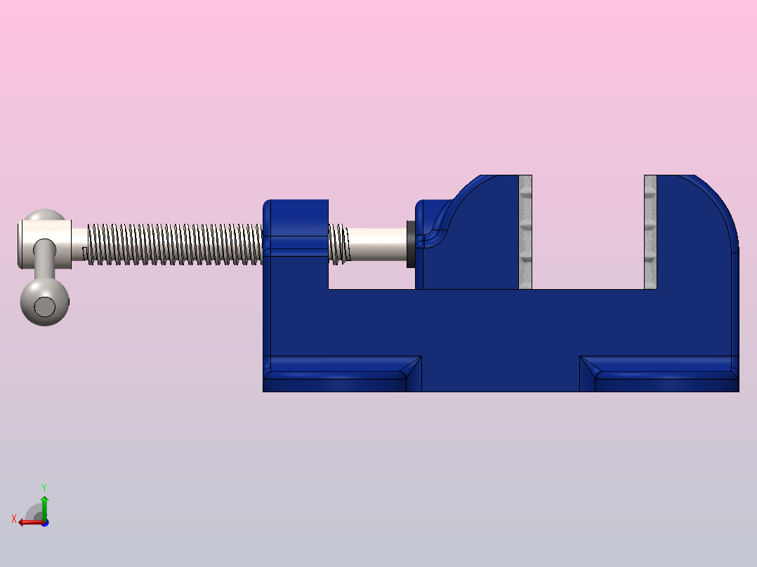 机械台钳后视图