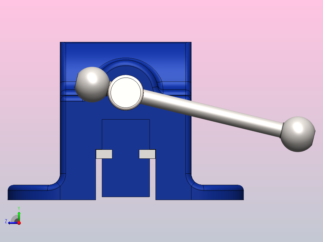 机械台钳右视图