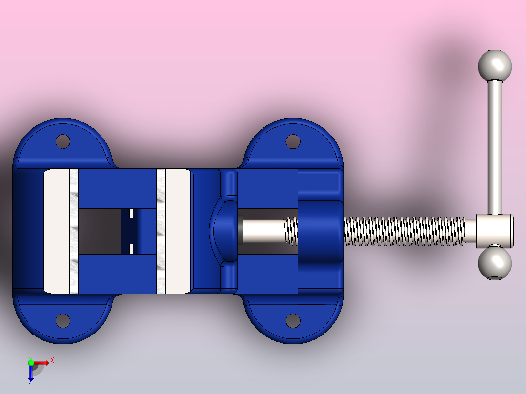 机械台钳俯视图