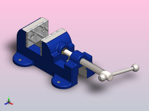 机械台钳正等轴测缩略图