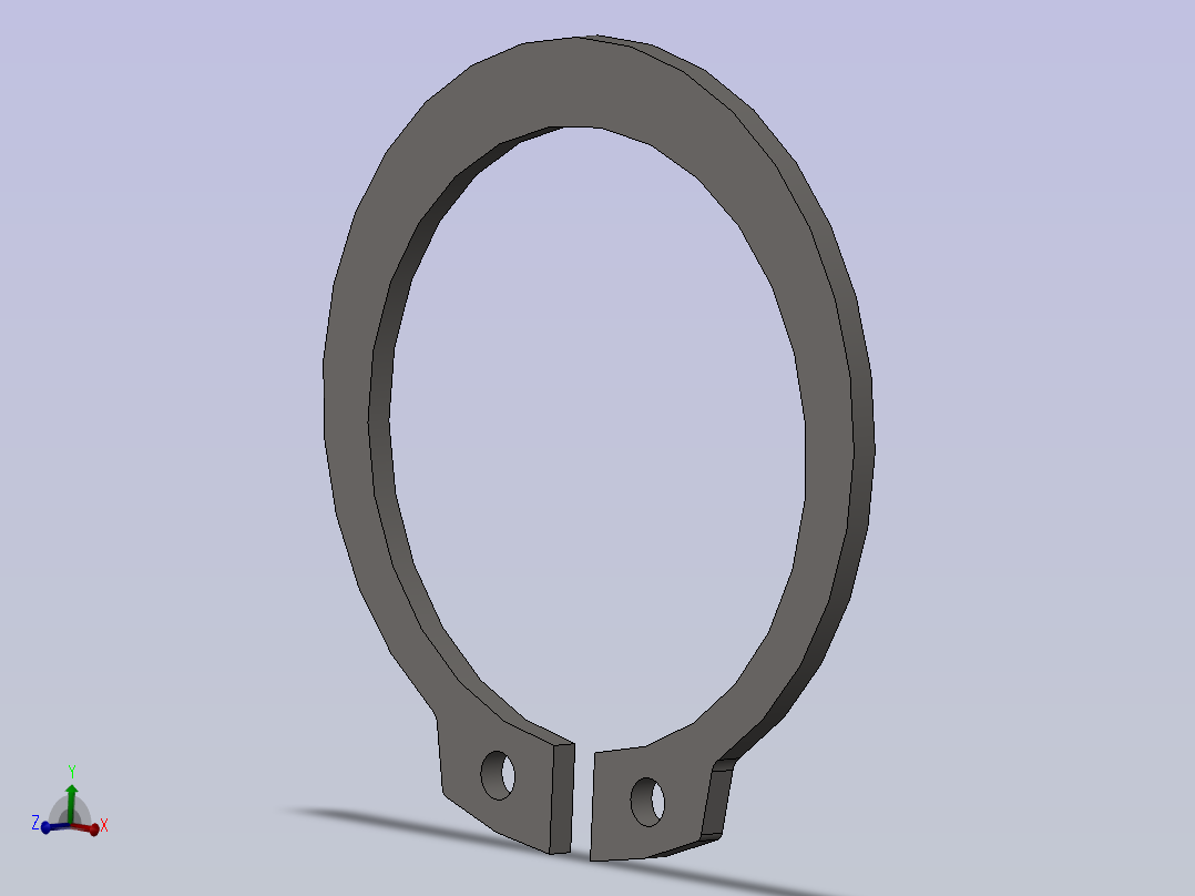 轴用弹性挡圈A型[35]主视图