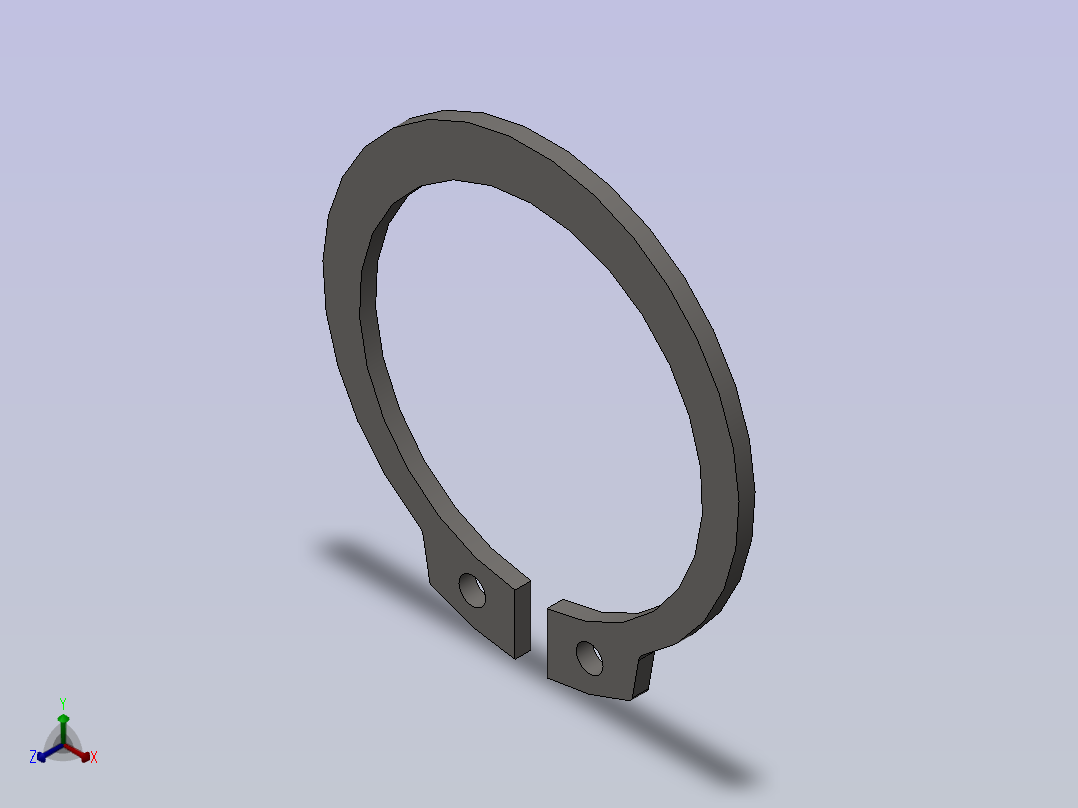 轴用弹性挡圈A型[35]正等轴测图