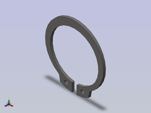 轴用弹性挡圈A型[35]正等轴测缩略图